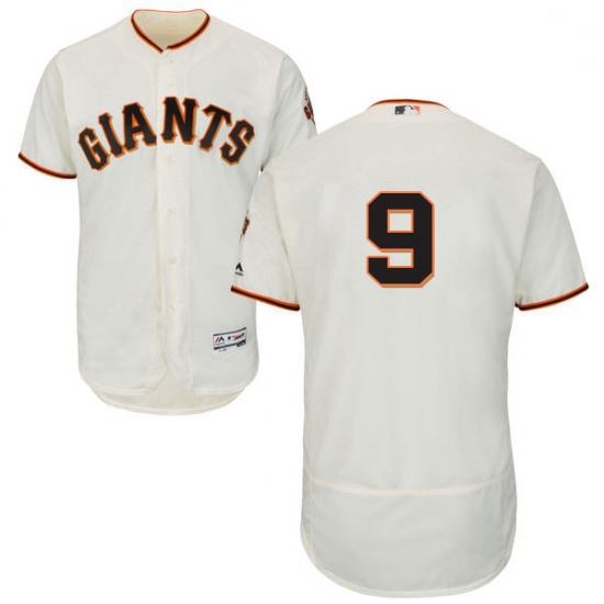 Mens Majestic San Francisco Giants 9 Brandon Belt Cream Home Flex Base Authentic Collection MLB Jers