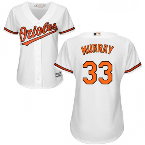 Womens Majestic Baltimore Orioles 33 Eddie Murray Authentic White Home Cool Base MLB Jersey