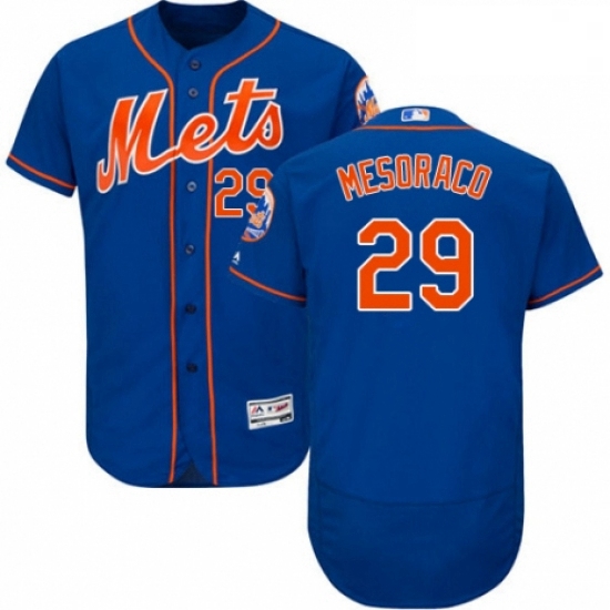 Mens Majestic New York Mets 29 Devin Mesoraco Royal Blue Alternate Flex Base Authentic Collection ML