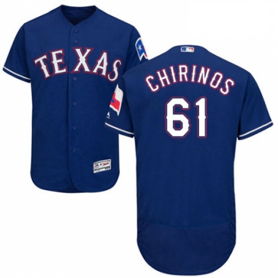 Mens Majestic Texas Rangers 61 Robinson Chirinos Royal Blue Alte