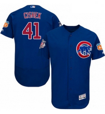 Mens Majestic Chicago Cubs 41 Steve Cishek Royal Blue Alternate Flex Base Authentic Collection MLB J