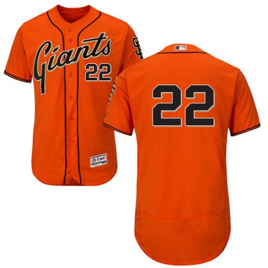 Mens Majestic San Francisco Giants 22 Andrew McCutchen Orange Alternate Flex Base Authentic Collecti