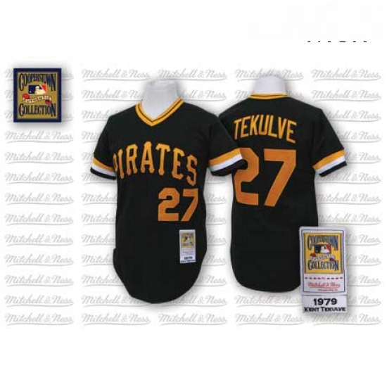 Mens Mitchell and Ness Pittsburgh Pirates 27 Kent Tekulve Authen