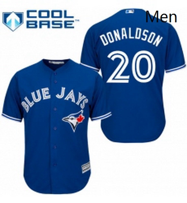 Mens Majestic Toronto Blue Jays 20 Josh Donaldson Replica Blue A