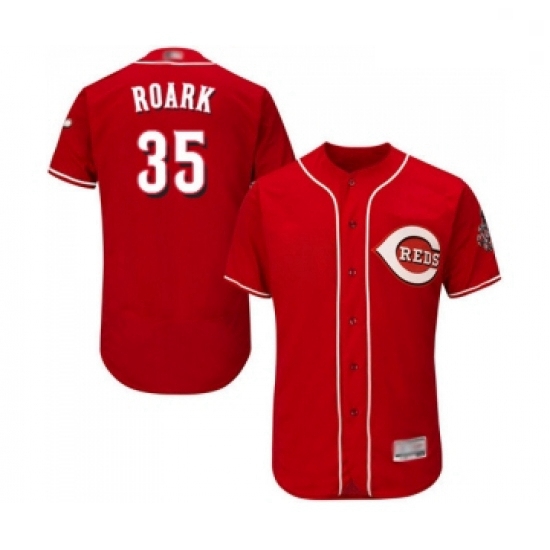 Mens Cincinnati Reds 35 Tanner Roark Red Alternate Flex Base Authentic Collection Baseball Jersey