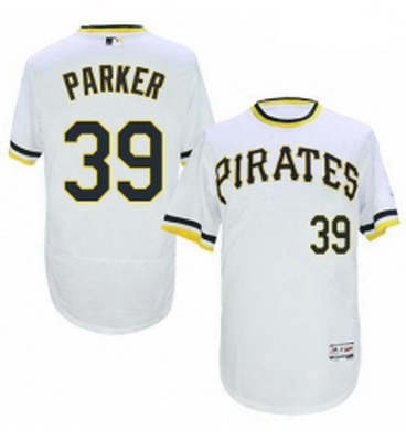 Mens Majestic Pittsburgh Pirates 39 Dave Parker White Flexbase A