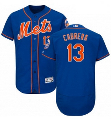 Mens Majestic New York Mets 13 Asdrubal Cabrera Royal Blue Alternate Flex Base Authentic Collection 