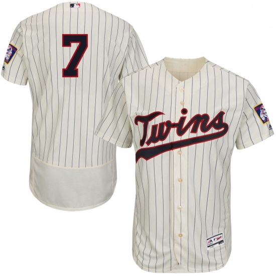 Mens Majestic Minnesota Twins 7 Joe Mauer Authentic Cream Alternate Flex Base Authentic Collection M