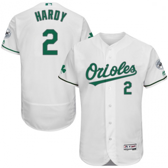 Mens Majestic Baltimore Orioles 2 JJ Hardy White Celtic Flexbase Authentic Collection MLB Jersey