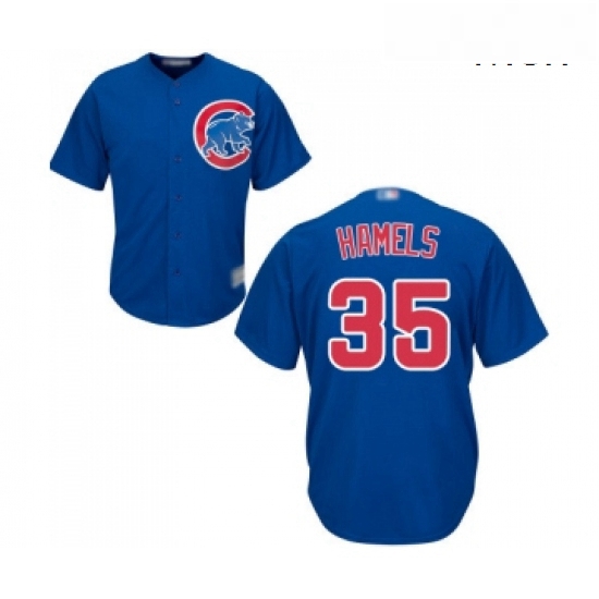 Mens Chicago Cubs 35 Cole Hamels Replica Royal Blue Alternate Cool Base Baseball Jersey