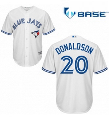 Youth Majestic Toronto Blue Jays 20 Josh Donaldson Authentic White Home MLB Jersey