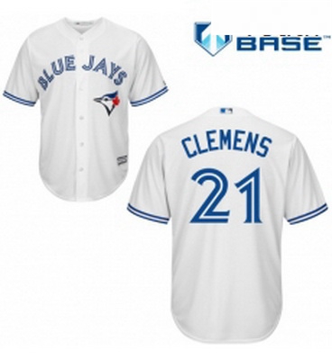 Youth Majestic Toronto Blue Jays 21 Roger Clemens Authentic White Home MLB Jersey