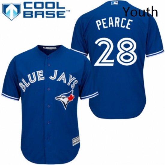 Youth Majestic Toronto Blue Jays 28 Steve Pearce Authentic Blue Alternate MLB Jersey