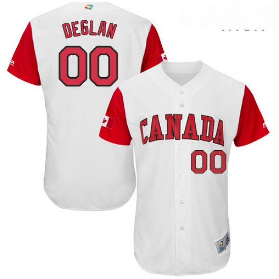 Mens Canada Baseball Majestic 00 Kellin Deglan White 2017 World Baseball Classic Authentic Team Jers