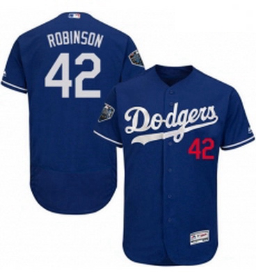 Mens Majestic Los Angeles Dodgers 42 Jackie Robinson Royal Blue Flexbase Authentic Collection 2018 W