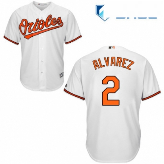 Youth Majestic Baltimore Orioles 2 Pedro Alvarez Replica White Home Cool Base MLB Jersey