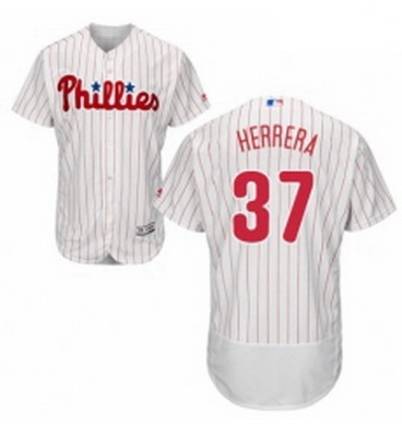 Mens Majestic Philadelphia Phillies 37 Odubel Herrera White Home Flex Base Authentic Collection MLB 