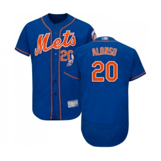 Mens New York Mets 20 Pete Alonso Royal Blue Alternate Flex Base Authentic Collection Baseball Jerse