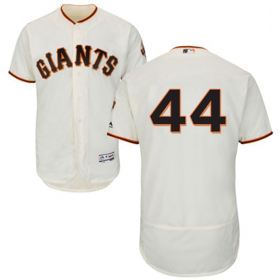 Mens Majestic San Francisco Giants 44 Willie McCovey Cream Home Flex Base Authentic Collection MLB J