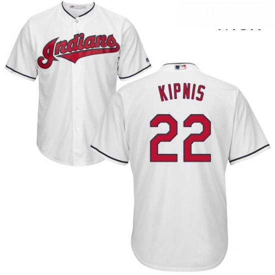 Mens Majestic Cleveland Indians 22 Jason Kipnis Replica White Home Cool Base MLB Jersey