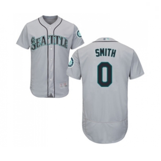 Mens Seattle Mariners 0 Mallex Smith Grey Road Flex Base Authentic Collection Baseball Jersey