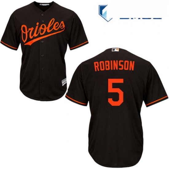 Mens Majestic Baltimore Orioles 5 Brooks Robinson Replica Black Alternate Cool Base MLB Jersey