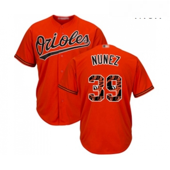 Mens Baltimore Orioles 39 Renato Nunez Authentic Orange Team Logo Fashion Cool Base Baseball Jersey