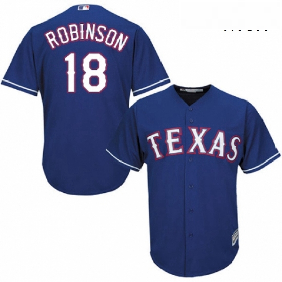 Mens Majestic Texas Rangers 18 Drew Robinson Replica Red Alternate Cool Base MLB Jersey