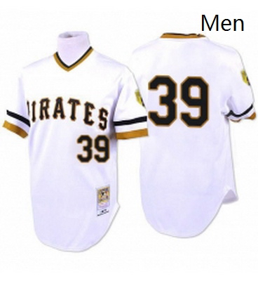 Mens Mitchell and Ness 1971 Pittsburgh Pirates 39 Dave Parker Authentic White Throwback MLB Jersey