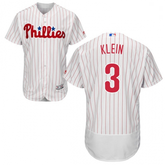 Mens Majestic Philadelphia Phillies 3 Chuck Klein White Home Flex Base Authentic Collection MLB Jers