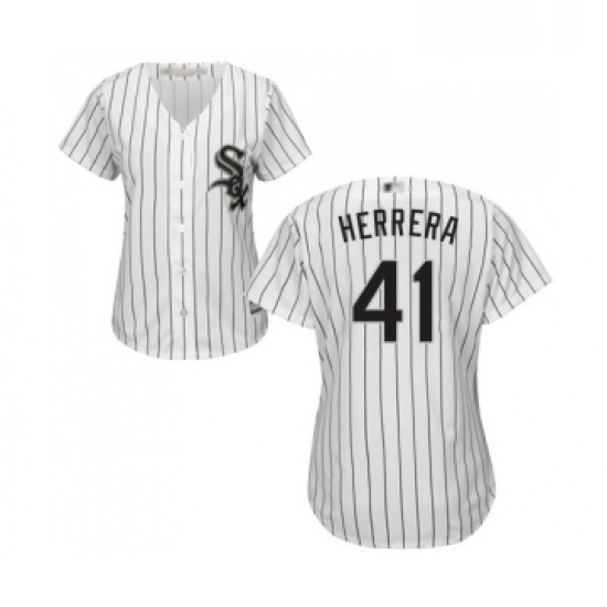 Womens Chicago White Sox 41 Kelvin Herrera Replica White Home Cool Base Baseball Jersey