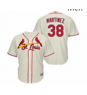 Mens St Louis Cardinals 38 Jose Martinez Replica Cream Alternate Cool Base Baseball Jersey