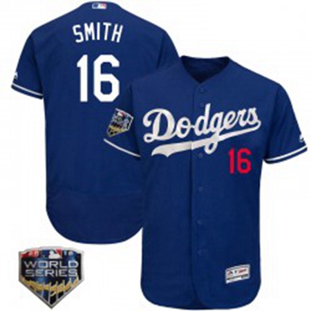 Will Smith Mens Los Angeles Dodgers Royal Authentic Flex Base Alternate Collection 2018 World Series