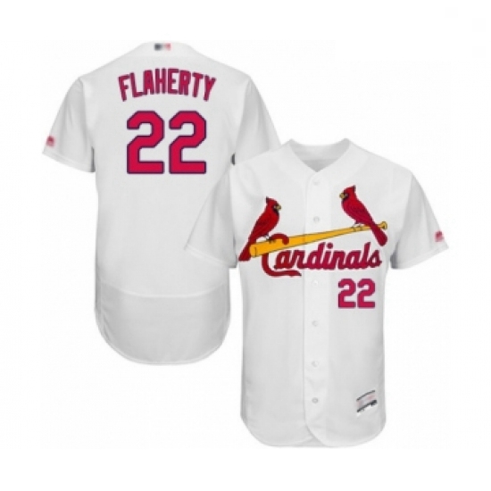 Men St. Louis Cardinals 22 Jack Flaherty White Home Flex Base Authentic Collection Baseball Player J