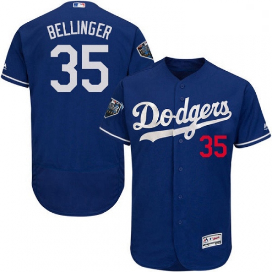 Mens Majestic Los Angeles Dodgers 35 Cody Bellinger Royal Blue Alternate Flex Base Authentic Collect