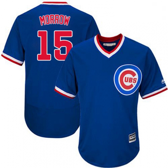 Mens Majestic Chicago Cubs 15 Brandon Morrow Royal Blue Cooperstown Flexbase Authentic Collection ML