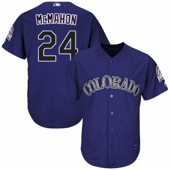 Youth Majestic Colorado Rockies 24 Ryan McMahon Replica Purple Alternate 1 Cool Base MLB Jersey