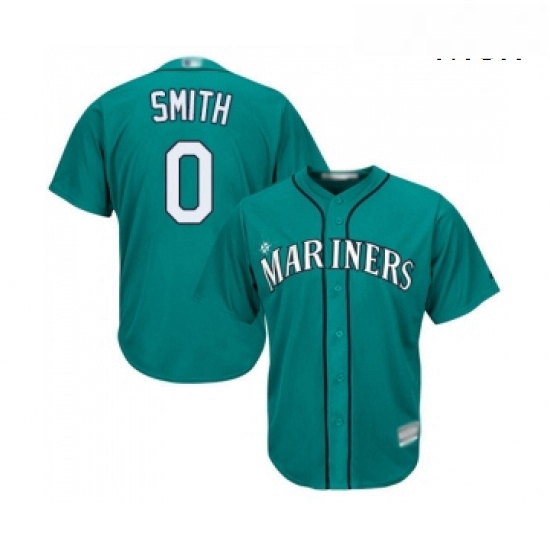 Mens Seattle Mariners 0 Mallex Smith Replica Teal Green Alternate Cool Base Baseball Jersey