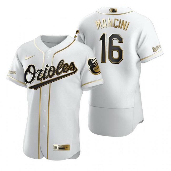 Baltimore Orioles 16 Trey Mancini White Nike Mens Authentic Golden Edition MLB Jersey