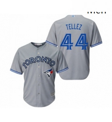 Mens Toronto Blue Jays 44 Rowdy Tellez Replica Grey Road Baseball Jersey