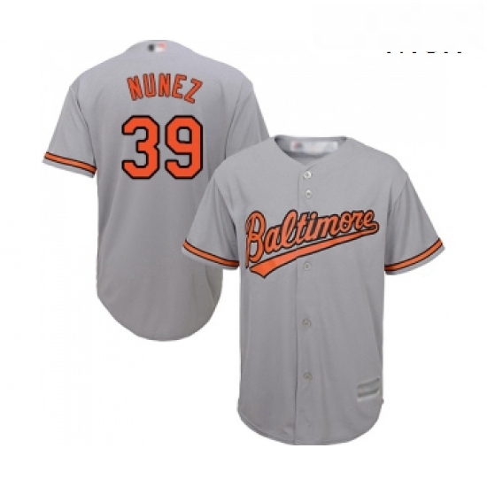 Mens Baltimore Orioles 39 Renato Nunez Replica Grey Road Cool Base Baseball Jersey