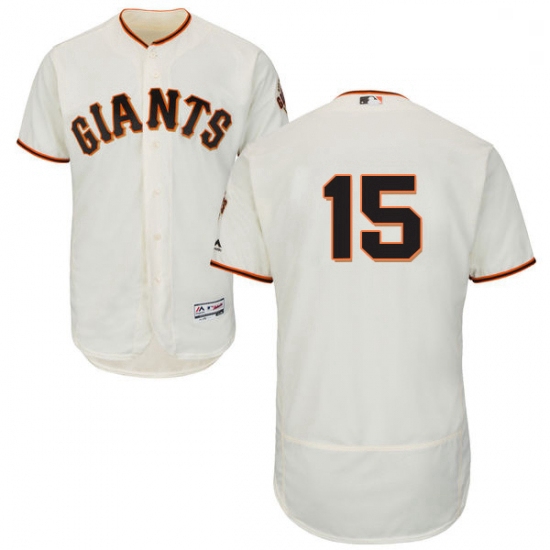 Mens Majestic San Francisco Giants 15 Bruce Bochy Cream Home Flex Base Authentic Collection MLB Jers