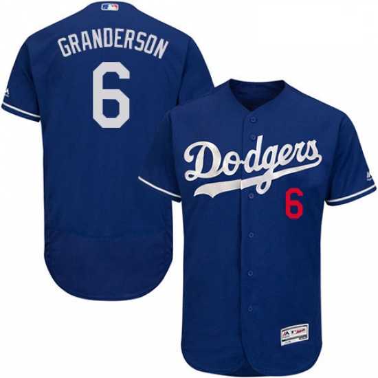 Mens Majestic Los Angeles Dodgers 6 Curtis Granderson Royal Blue Flexbase Authentic Collection MLB J