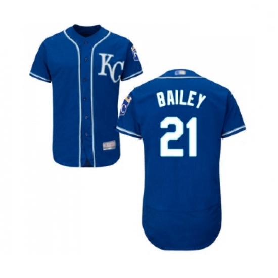 Mens Kansas City Royals 21 Homer Bailey Royal Blue Alternate Flex Base Authentic Collection Baseball