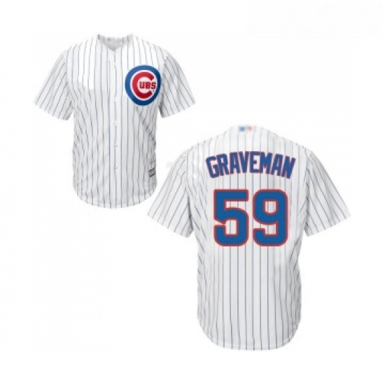 Youth Chicago Cubs 59 Kendall Graveman Authentic White Home Cool Base Baseball Jersey