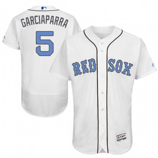 Mens Majestic Boston Red Sox 5 Nomar Garciaparra Authentic White 2016 Fathers Day Fashion Flex Base 