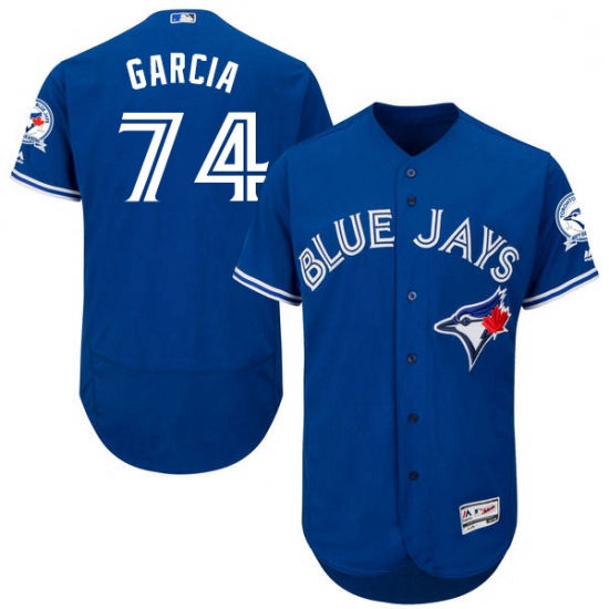 Mens Majestic Toronto Blue Jays 74 Jaime Garcia Royal Blue Alternate Flex Base Authentic Collection 