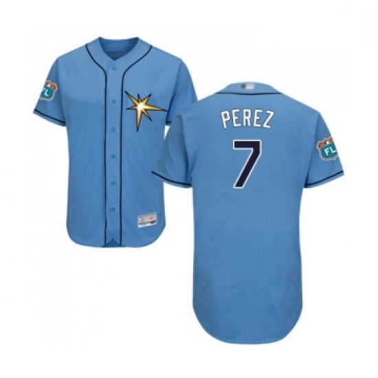 Mens Tampa Bay Rays 7 Michael Perez Columbia Alternate Flex Base Authentic Collection Baseball Jerse