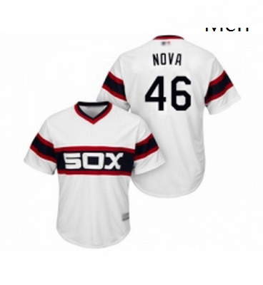 Mens Chicago White Sox 46 Ivan Nova Replica White 2013 Alternate Home Cool Base Baseball Jersey