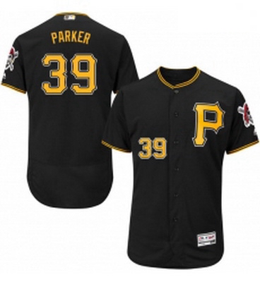 Mens Majestic Pittsburgh Pirates 39 Dave Parker Black Alternate Flex Base Authentic Collection MLB J